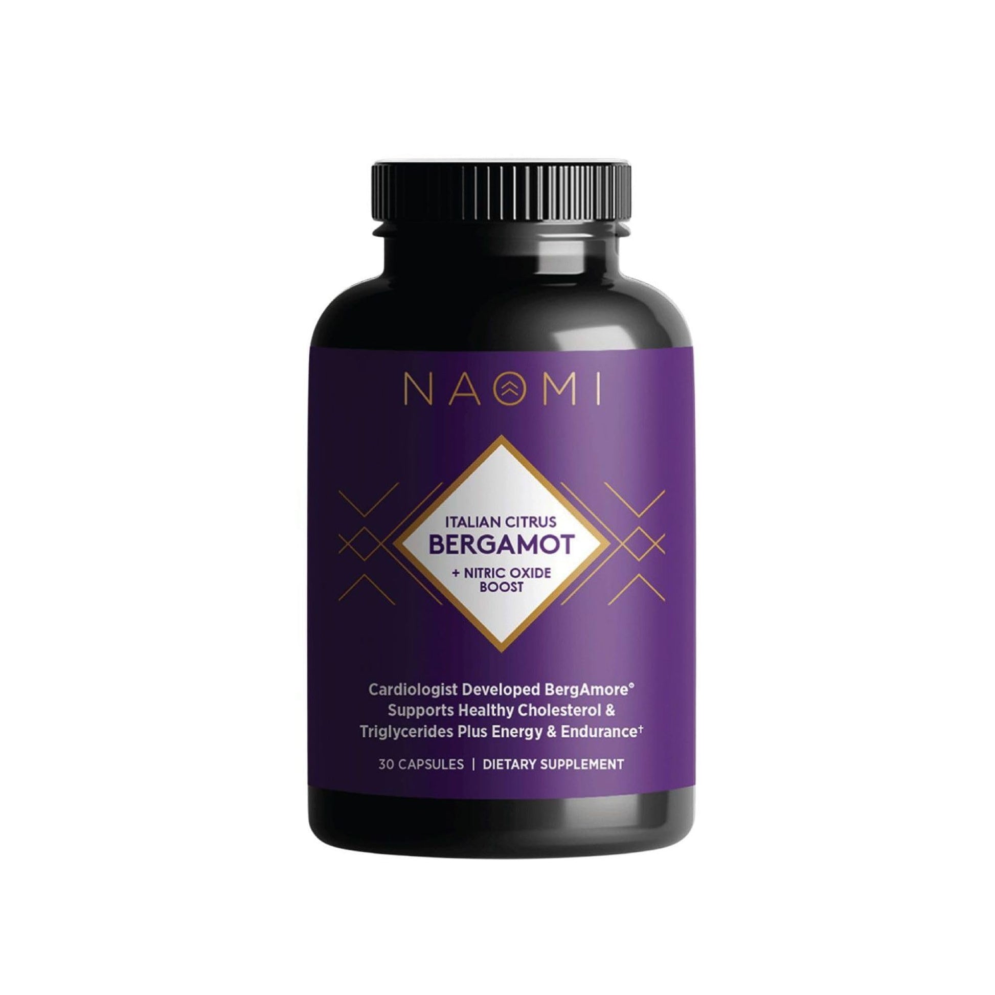 NAOMI Italian Citrus Bergamot Plus Nitric Oxide Boost, Award-Winning Cardiologist Dvlpd, Supports Healthy Cholesterol & Blood Pressure in Normal Range, with 7 Key Polyphenols, 30-Day Supply NAOMIAu supplements
