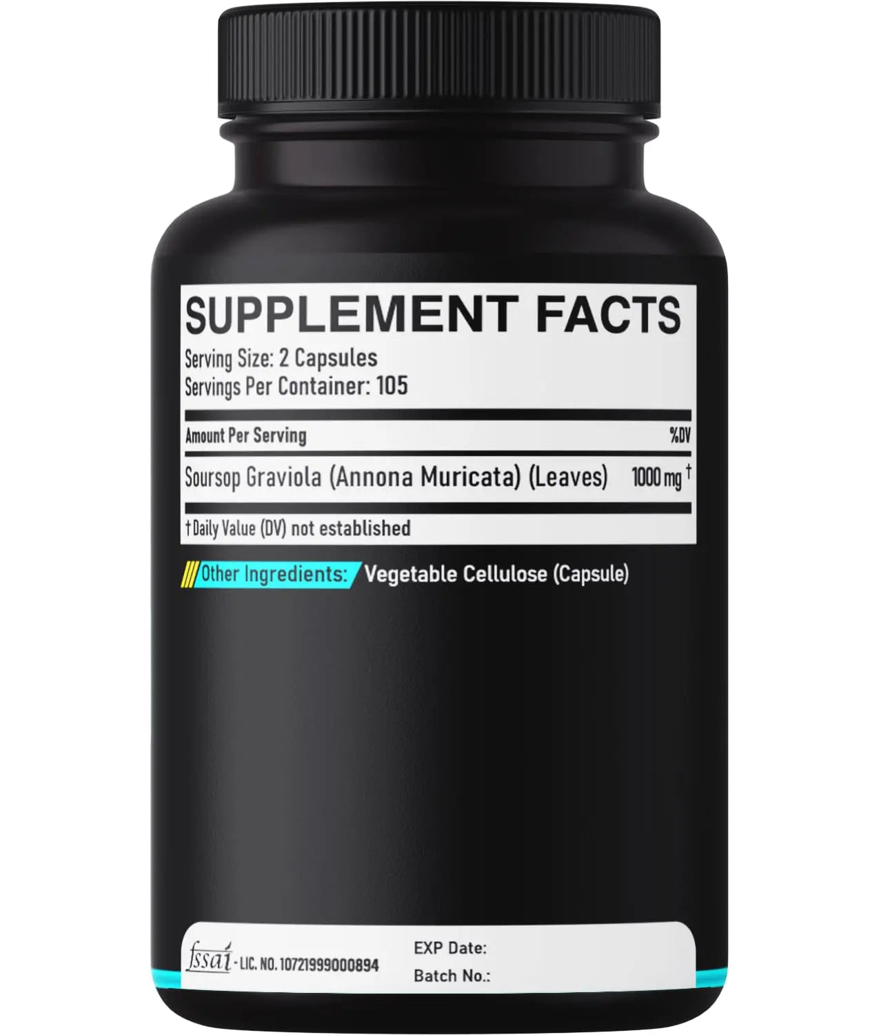 Soursop Graviola Leaves Capsules - Soursop Fruit Advanced - 210 Counts for 105 Servings DEDICADnz supplements