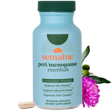 Semaine Peri/Menopause Essentials, 60 Ct. - Fuller Hair, No More Hot Flashes, Hormone Balance, Better Sleep & More - Clinically-Studied, Non-Hormonal Formula SemaineAu supplements