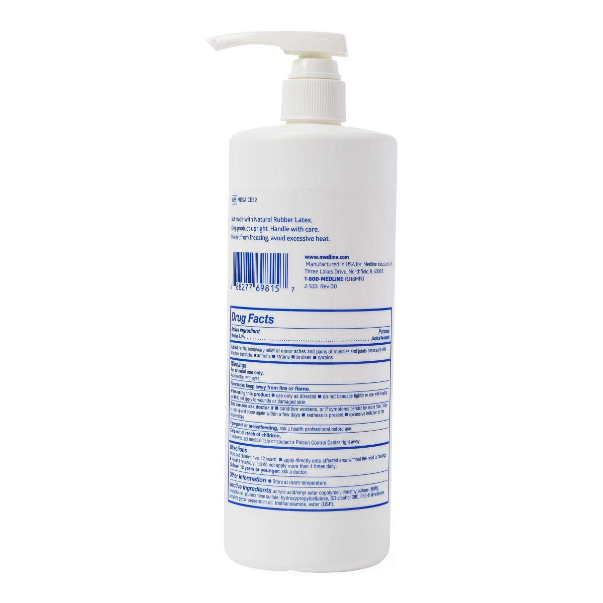 Medline ActivICE Topical Pain Reliever 32 oz MedlineAu supplements