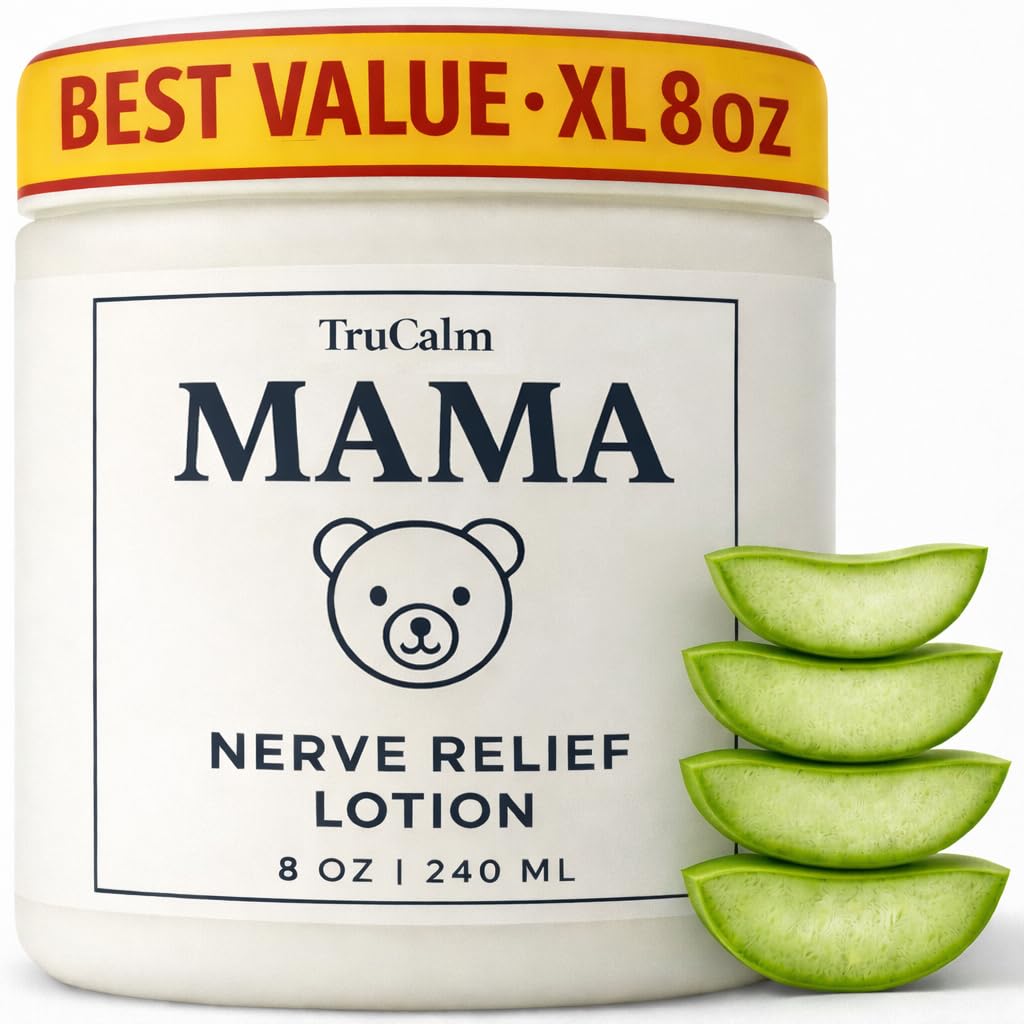 Mama Lotion – Neuropathy Nerve Relief Cream with Magnesium Chloride - Maximum Strength Comfort for Feet, Hands, Legs, Toes - Fast-Absorbing and Non-Greasy Formula for Food and Leg Comfort - 8 Oz TruCalm MamaAu supplements