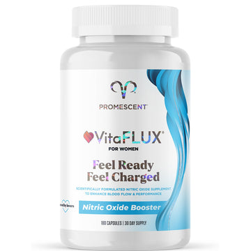 Promescent VitaFLUX Women's Nitric Oxide Booster Supplement, Boost Energy & Performance - Therapeutic Dose of Essential Amino Acids L Arginine, L Citrulline, L Carnitine, Zinc (180 Capsules) PromescentAu supplements