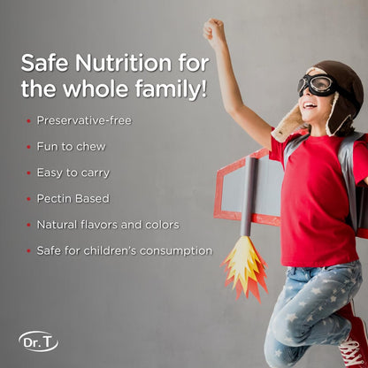 Dr. T Kids Multivitamin Gummies – Daily Vitamins for Kids Ages 2+, with A, C, D, E, B & Folic Acid – Supports Bone Strength, Immunity & Overall Health Dr. TUS supplements