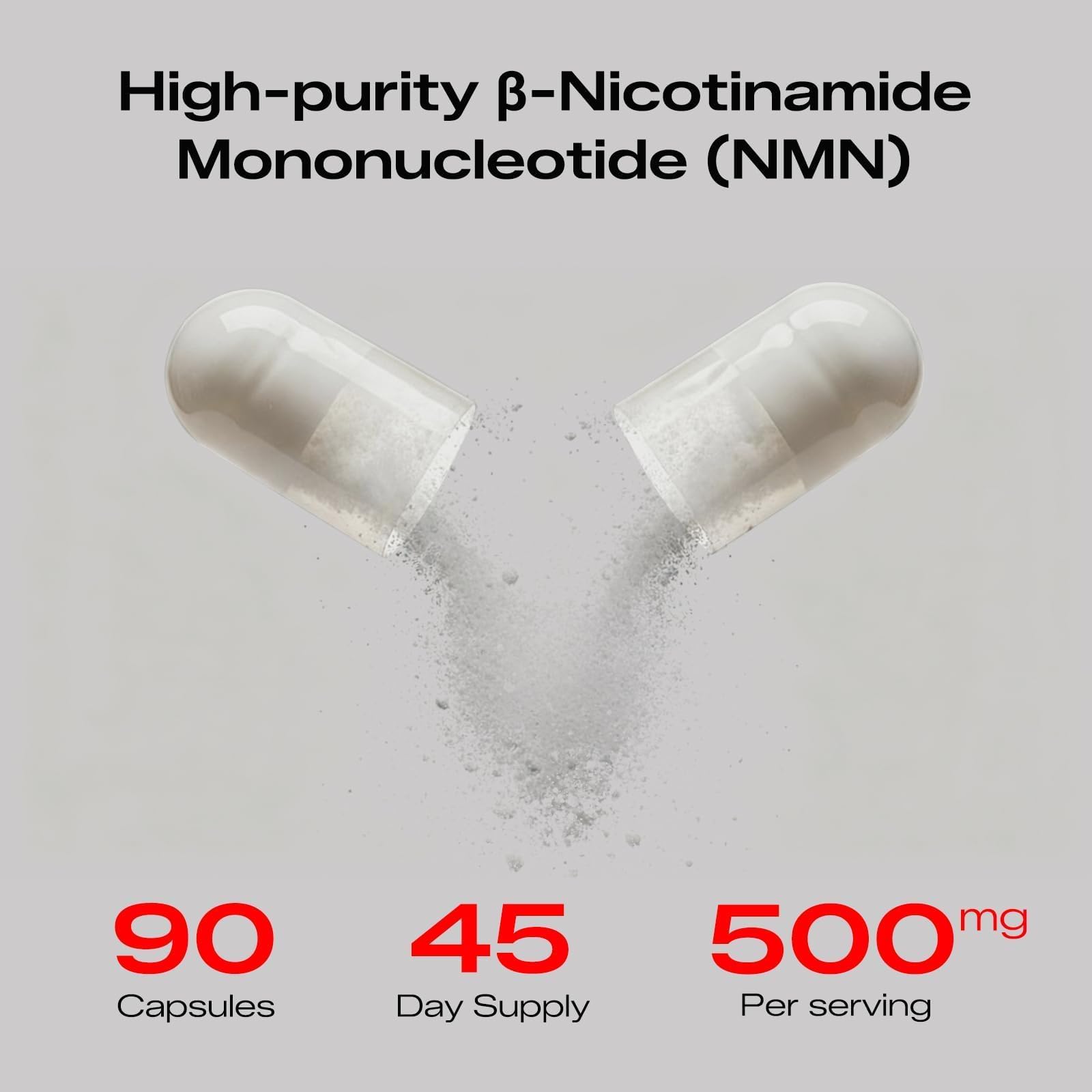 PEPAX NMN Supplement 500mg - 99% Pure NMN Supplement Capsules for Increased NAD Levels & Healthy Aging - Third Party Tested Stabilized Capsules, cGMP Certified, 90 Liposomal NMN (45 Servings) PEPAXAu supplements