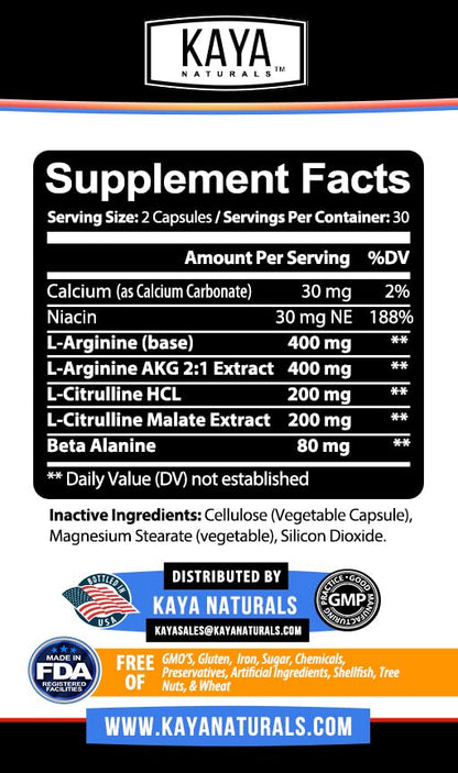 Kaya Naturals - Nitric Blast Potent All-Natural Herbal Supplement for Maximum Health Benefits Kaya NaturalsUS supplements