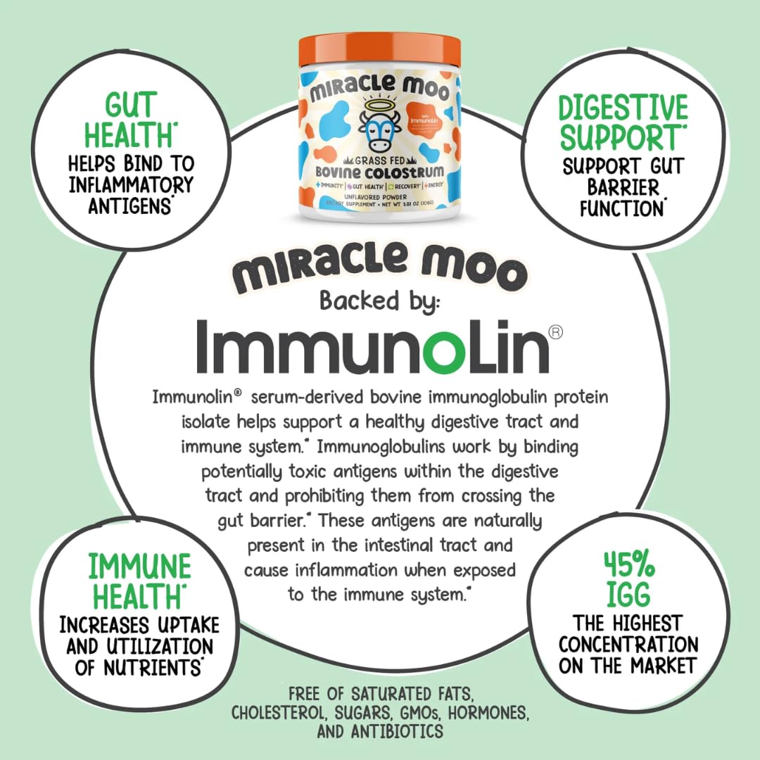 Colostrum Supplement for Gut Health, Hair Growth, Beauty and Immune Miracle MooAu supplements