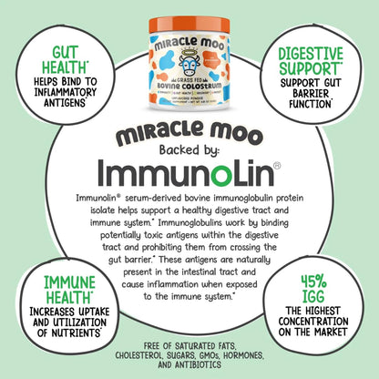 Colostrum Supplement for Gut Health, Hair Growth, Beauty and Immune Miracle MooUS supplements