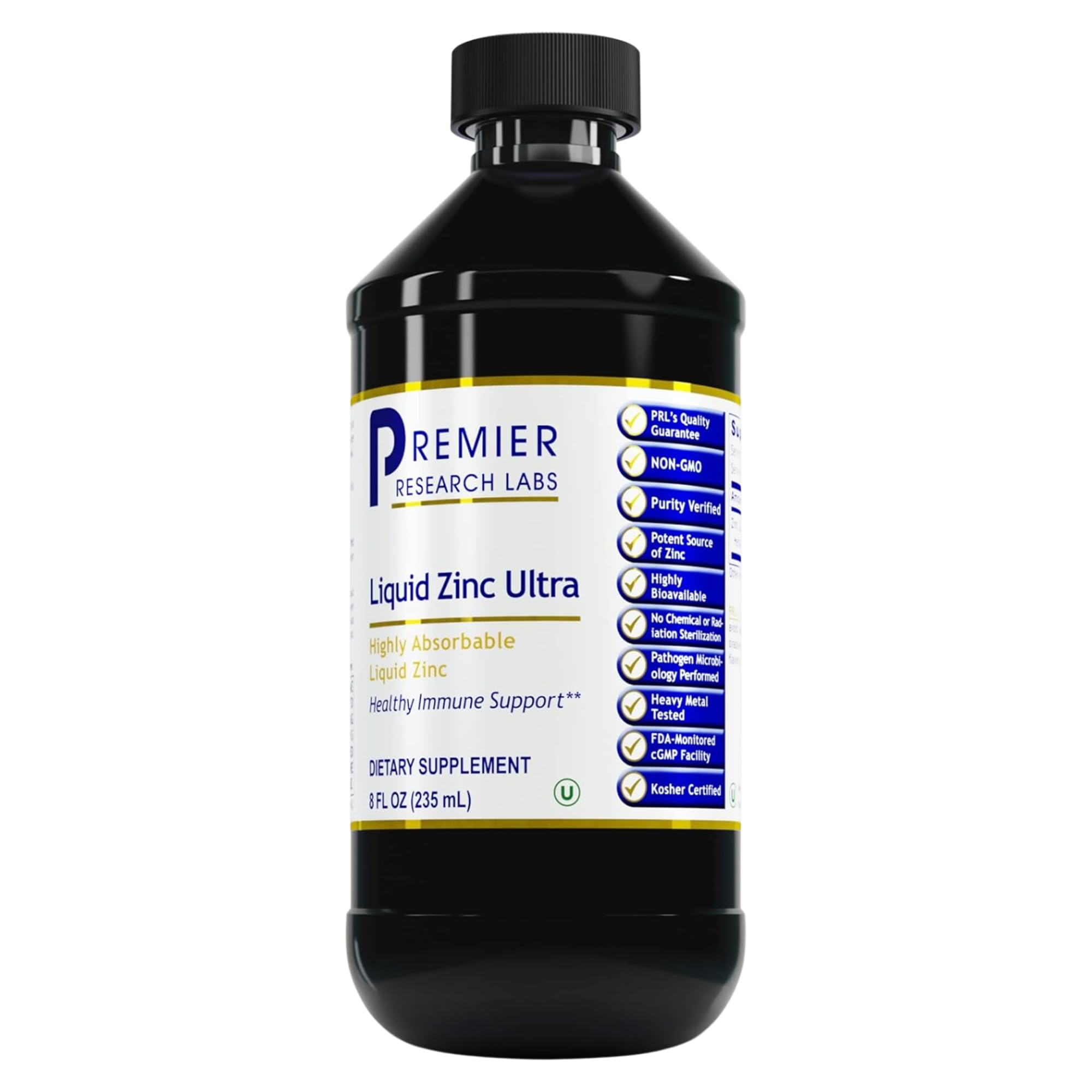 Premier Research Labs Liquid Zinc Ultra Supplement - for Immune Support & Well-Being for Adults & Kids - Highly Absorbable Drops - Used for Rapid Analysis of Zinc Status - 8 fl oz Premier Research LabsAu supplements