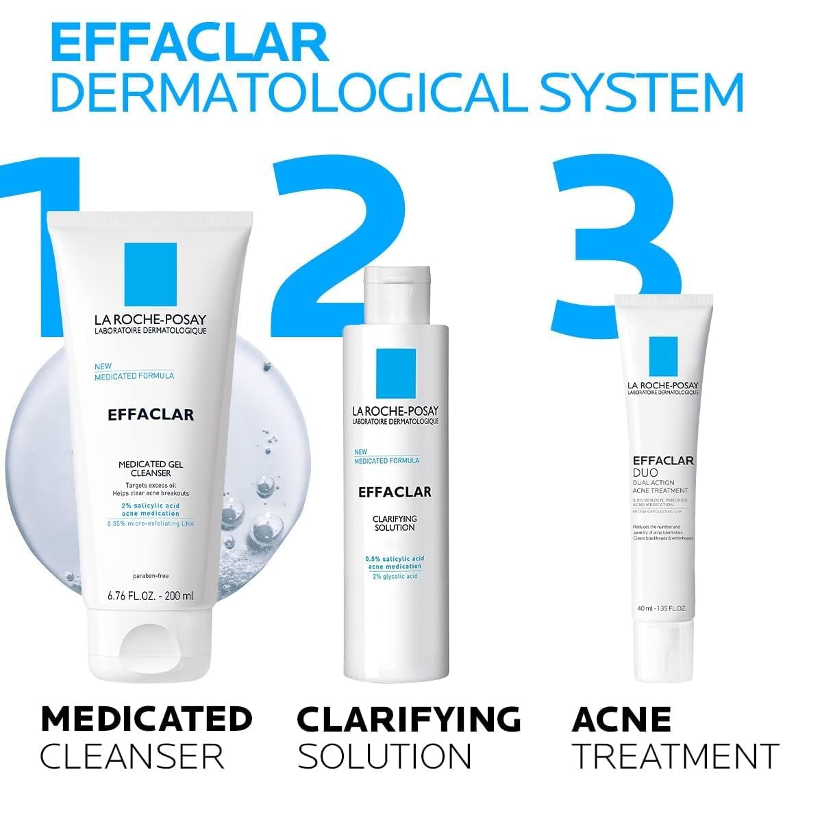 La Roche-Posay Effaclar Medicated Gel Facial Cleanser, Foaming Acne Face La Roche-PosayUS supplements