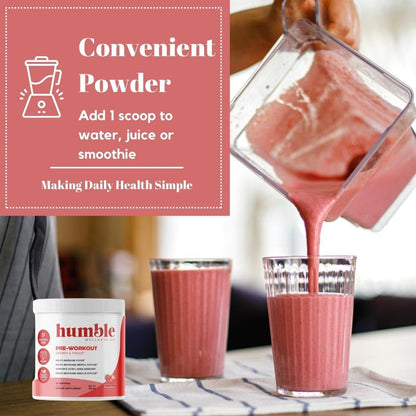 Humble Wellness Pre-Workout: Increase Focus, Decrease Mental Fatigue, Supports Nitric Humble WellnessUS supplements