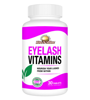 Rise-N-Shine Eyelash Growth Vitamins, Premium Lash Strengthening Supplement with Collagen, Keratin 30 Day Supply Rise-N-ShineAu supplements