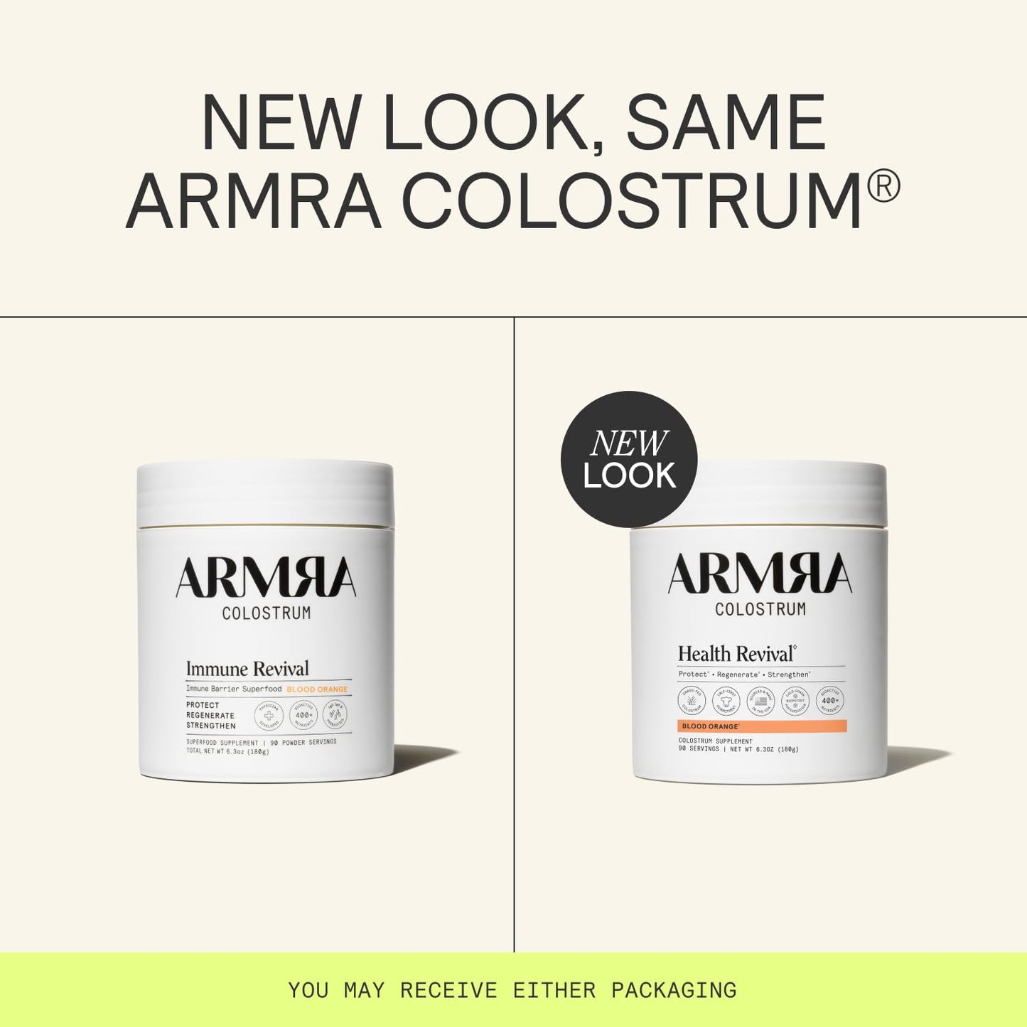 ARMRA Colostrum Powder | Blood Orange | Gut Health & Bloating | Skin & Hair | Immunity | Keto, Gluten & Fat-Free | 90 Servings ARMRAUS supplements