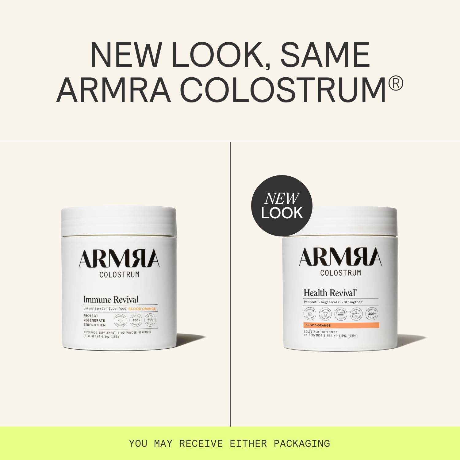 ARMRA Colostrum Powder | Blood Orange | Gut Health & Bloating | Skin & Hair | Immunity | Keto, Gluten & Fat-Free | 90 Servings ARMRAUS supplements