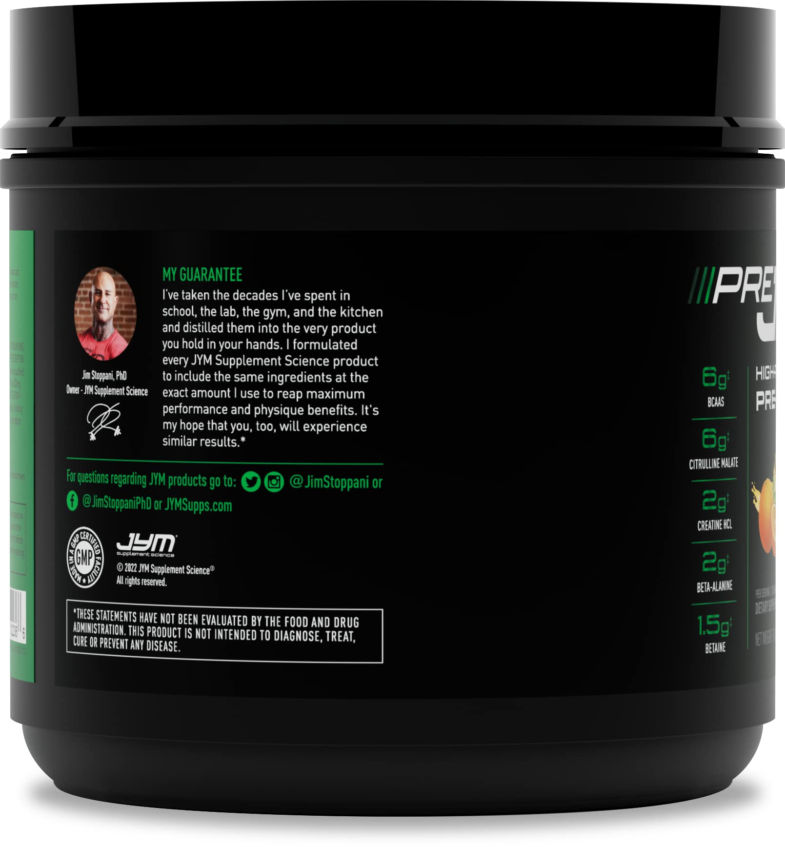 PRE JYM 20 Servings - Tangerine JYM Supplement ScienceAu supplements