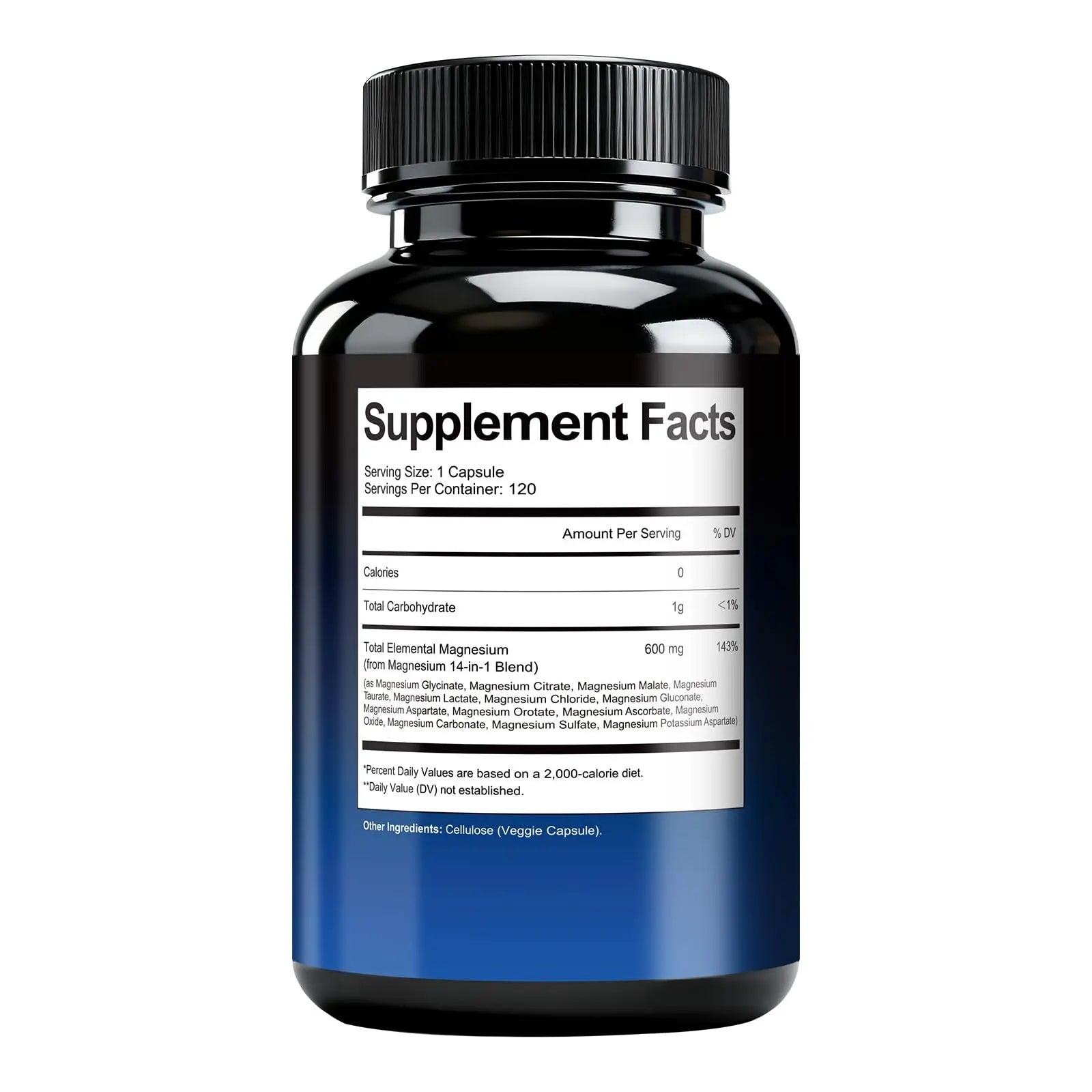 14-in-1 Magnesium Complex Supplement, 1200mg Elemental Magnesium Glycinate, Citrate, Malate, Taurate - Magnesium Complex for Women Nerves, Bone & Heart Health | Non-GMO GrthNutrnz supplements