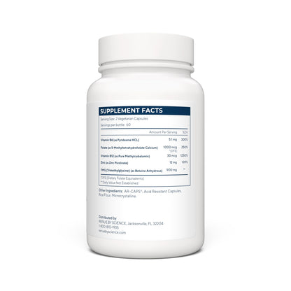 Renue By Science TMG | High Strength TMG Supplements | 120 Trimethylglycine Capsules - 900mg TMG per Serving with Vitamin B12 Vitamin B6 Folate & Zinc | Made in The USA & Third-Party Tested Renue By ScienceUS supplements