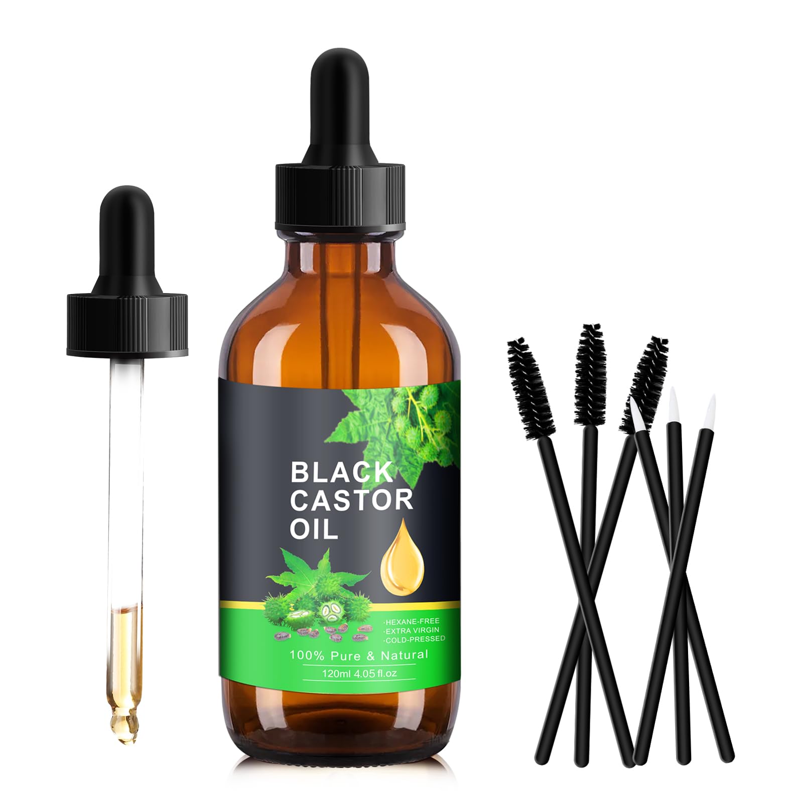 PAVAROP Jamaican Black Castor Oil, Organic Black Castor Oil Cold Pressed in Glass Bottle PAVAROPUS supplements