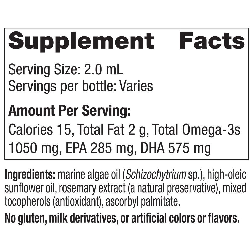 Nordic Naturals Baby’s DHA Vegetarian, Unflavored - 1050 mg Plant-Based Omega-3-1 oz - Supports Brain & Vision Development in Babies - Non-GMO, Vegan - 15 Servings Nordic NaturalsAu supplements