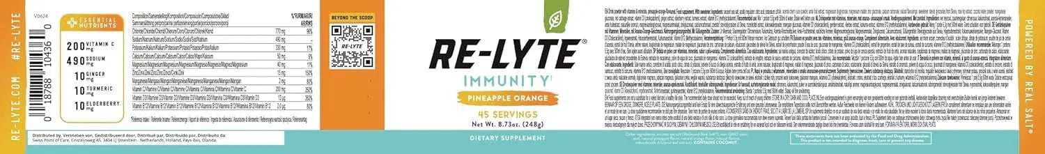 REDMOND Re-Lyte Immunity, Multivitamin Supplement Mix (Pinapple Orange) REDMONDAu supplements