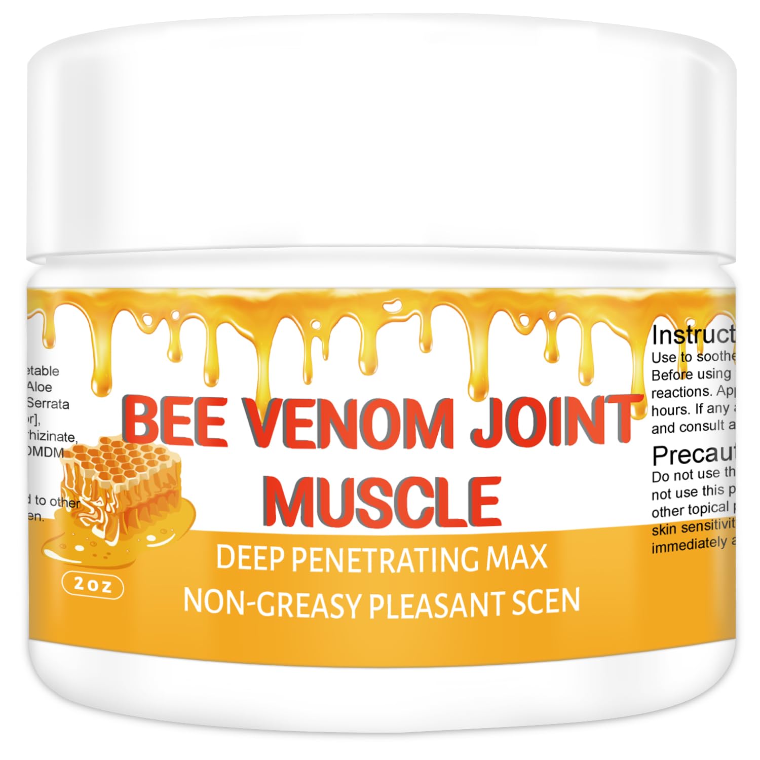 MRBOOHINET Organic Bee Venom Therapy Serum, Professional Joint & Muscle & Bone Release Cream - 24 Hour Soothing Effective Release for Back, Neck, Hand, Foot, Knee, Muscle, Shoulder, Hip, Nerve MRBOOHINETAu supplements