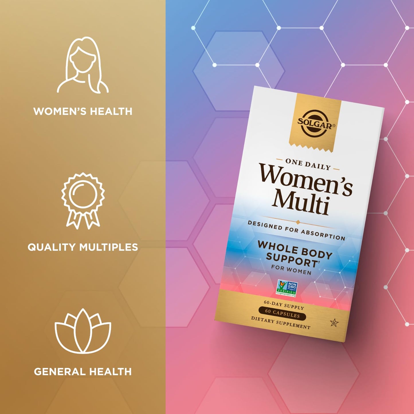 SOLGAR One a Day Women & Mens Bundle:Daily Women's Multi Whole Body Support, 60 Servings + Daily Men's Multivitamin Whole Body Support Supplement, 60 Servings SOLGARUS supplements