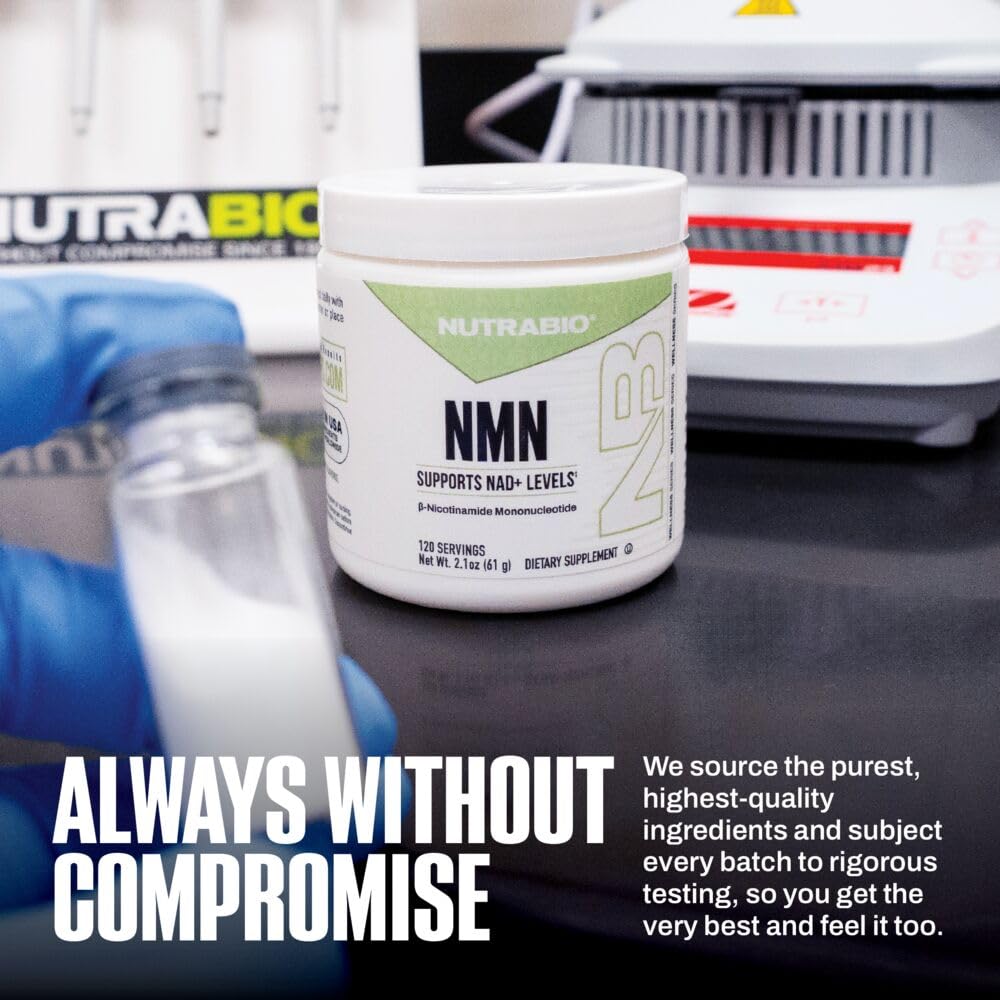 NutraBio NMN - NAD Supplement, Longevity Support, Boost NAD Levels, Increase Cellular Energy, Brain Health, Healthy Aging- 120 Servings NutraBioAu supplements