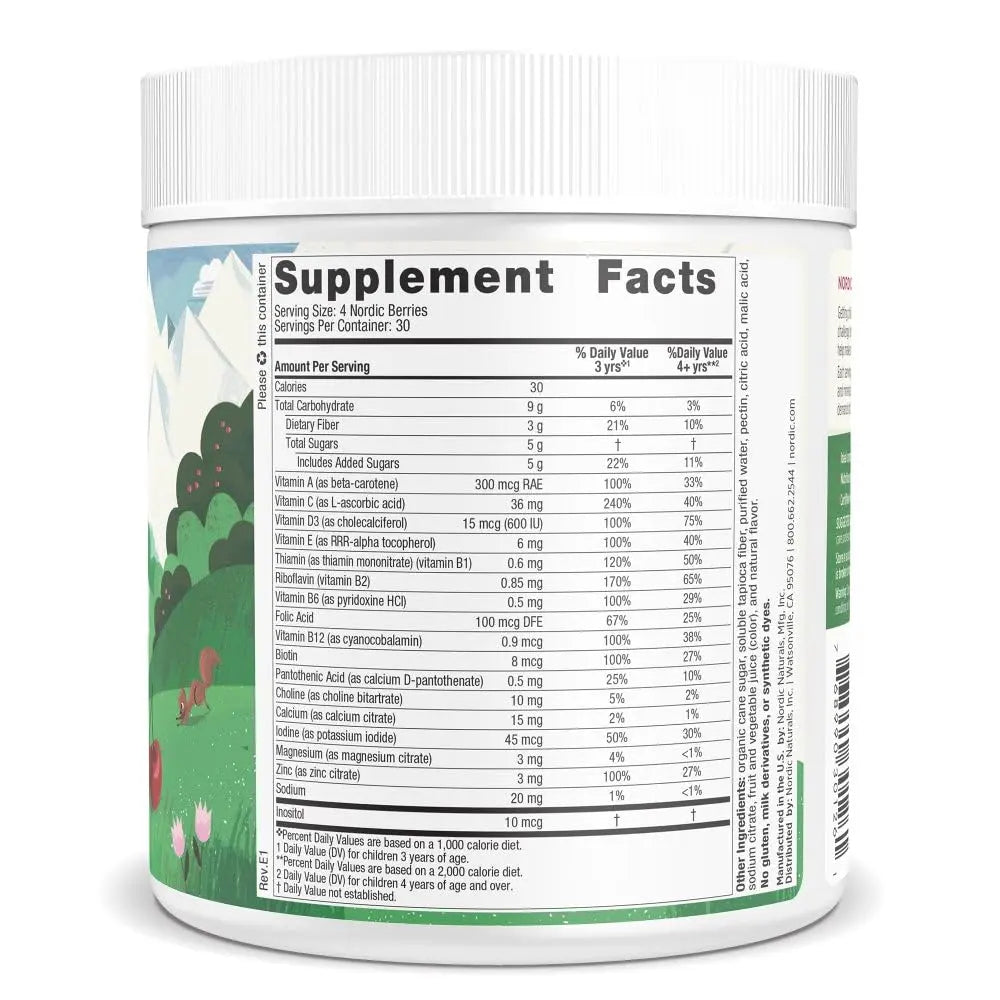 Nordic Naturals Nordic Berries, Cherry Berry - 120 Gummy Berries - Great-Tasting Multivitamin for Ages 2+ - Growth, Development, Optimal Wellness Nordic NaturalsAu supplements
