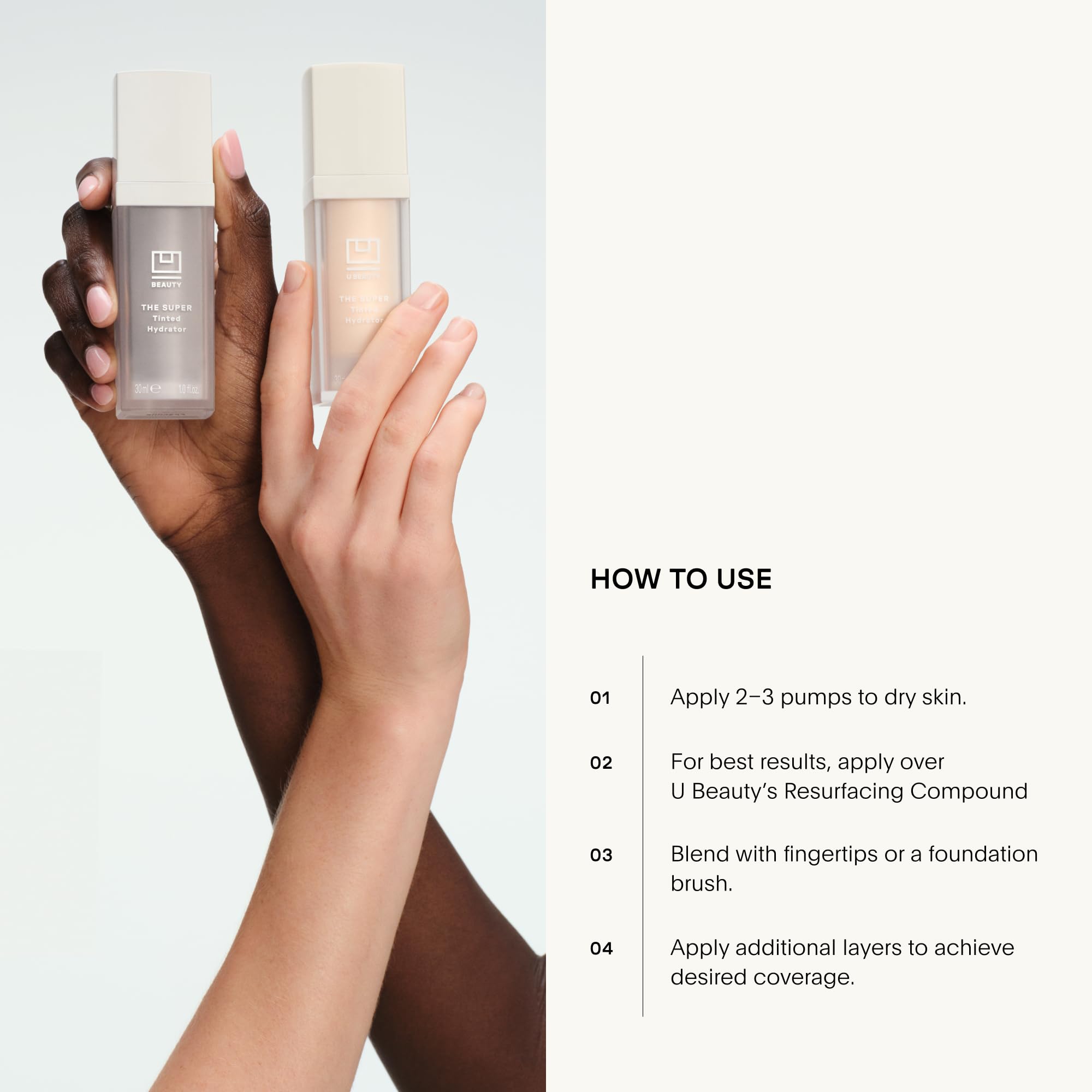 U Beauty The Super Tinted Hydrator Hyaluronic Acid Moisturizing Cream - Mega-Dose Skin Hydrator for Supple, Smooth, and Softer-Looking Skin For Up To 48 Hours - Shade 1-1.0 oz U BeautyAu supplements