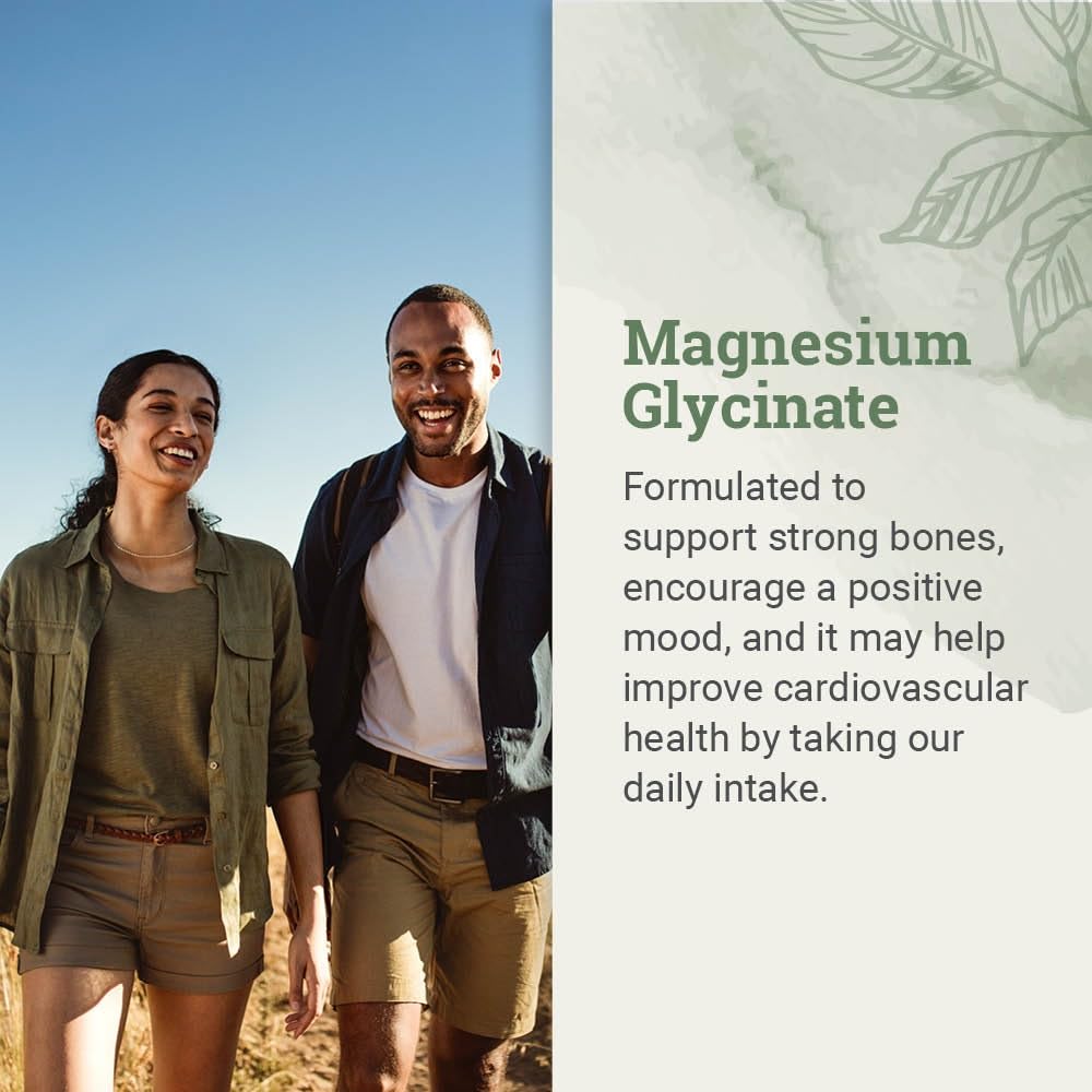 Pure Magnesium Glycinate 500mg - Chelated Magnesium Supplement, High Absorption Capsules for Sleep, Glicinato De Magnesio with Organic MCT Powder (120 Capsules) Earth Harmony NaturalsAu supplements