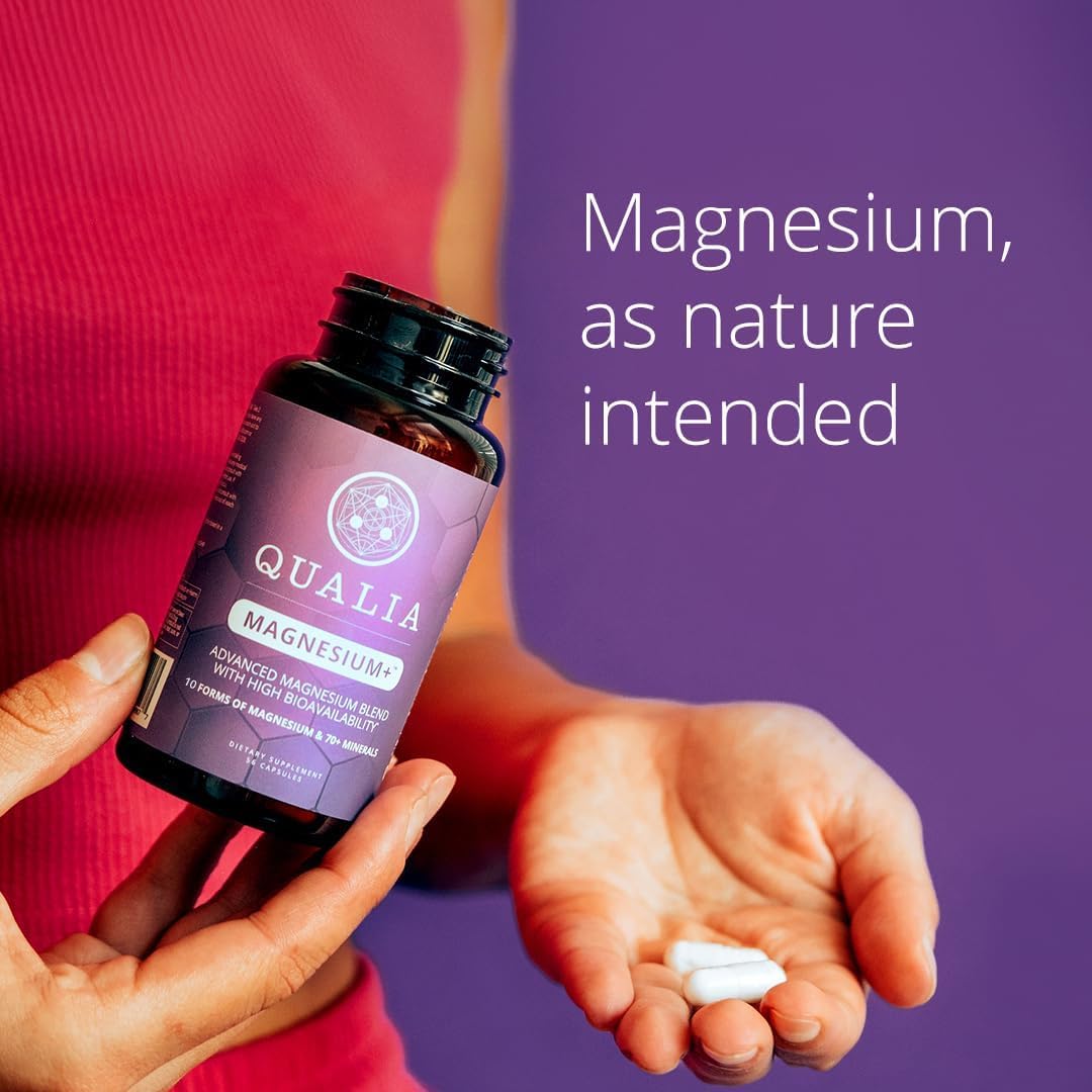 Qualia Magnesium Supplement | 10 Bioavailable Forms, Including Magnesium Glycinate, with 70+ Supporting Minerals, +7 Amino Acids | Doctor-Formulated to Support Sleep, Stress Relief, Heart, Relaxation QUALIA LIFE SCIENCESAu supplements