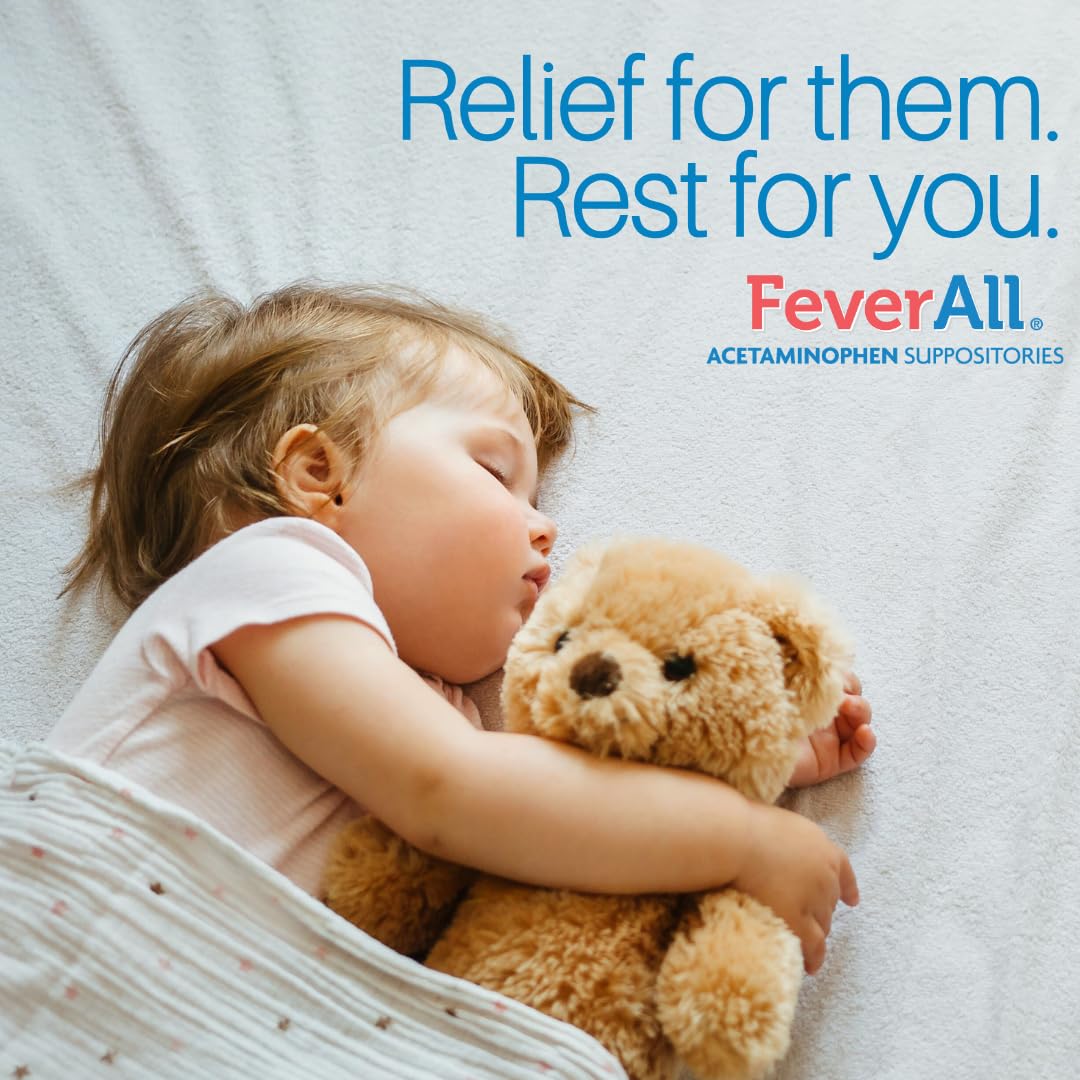 Feverall Infant Acetaminophen Suppositories 6 Rectal Suppositories 80mg Each Pain Reliever/Fever Reducer. Paraben Free, No Artificial Colors or Other preservatives. Ages 6-36 Months (Pack of 2) FeverallAu supplements
