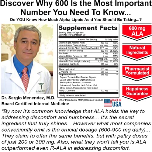 Sciatica Supplement with 600 mg Alpha Lipoic Acid - Sciatic Nerve Support NuturnaAu supplements