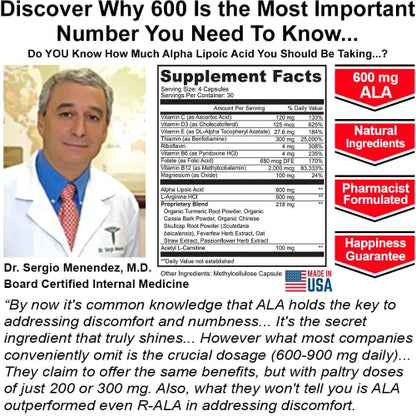 Sciatica Supplement with 600 mg Alpha Lipoic Acid - Sciatic Nerve Support NuturnaUS supplements
