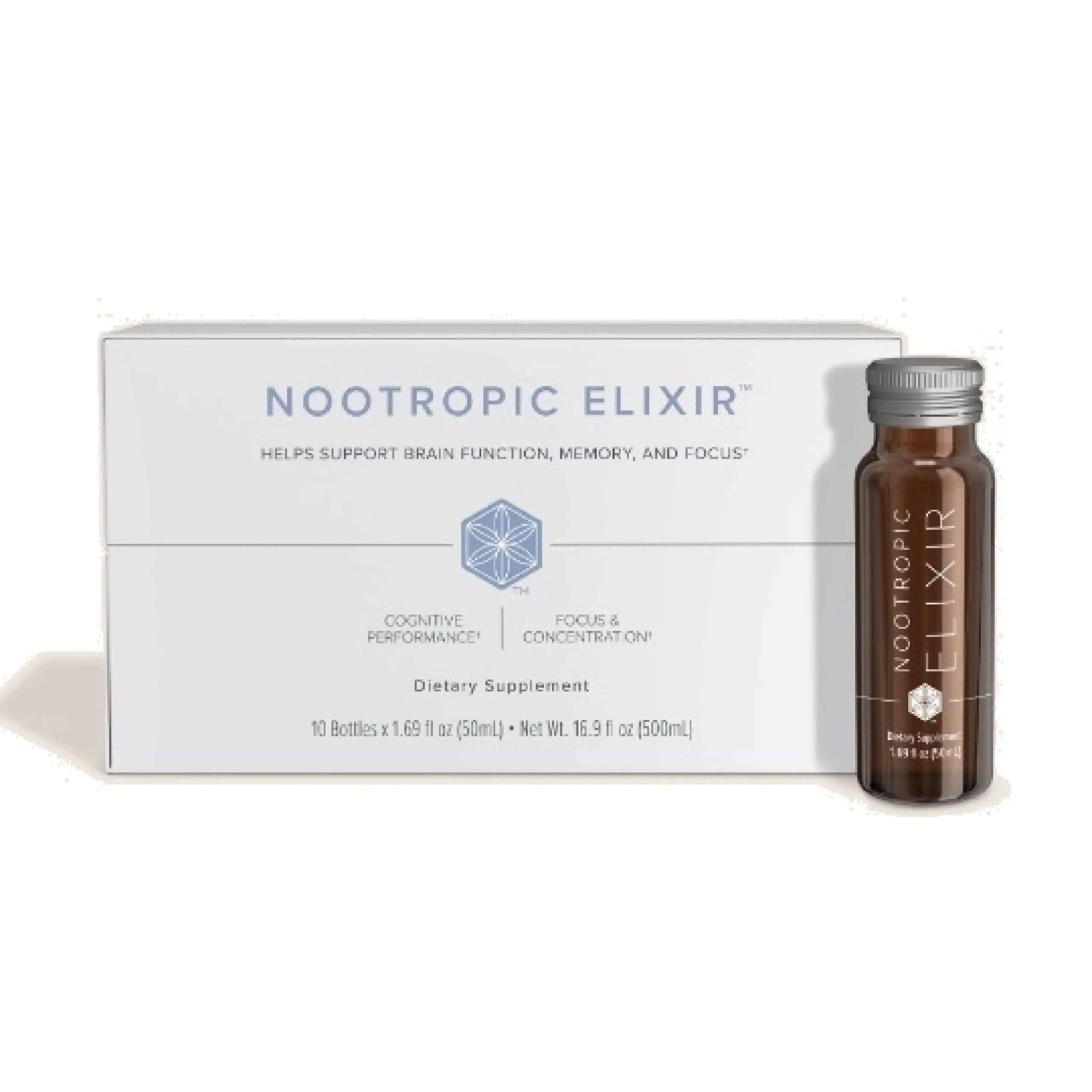 Isagenix Nootropic Elixir- Brain Health & Focus Supplement - Liquid Supplement with Green Tea Extract to Support a Healthy Mindset - 1.69 Oz Bottles (10 Count) IsagenixAu supplements