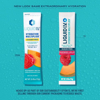 Liquid I.V.® Hydration Multiplier Sugar-Free - Raspberry Melon | Electrolyte Powder Drink Mix | 3 Pack (42 Servings) Liquid I.V.US supplements