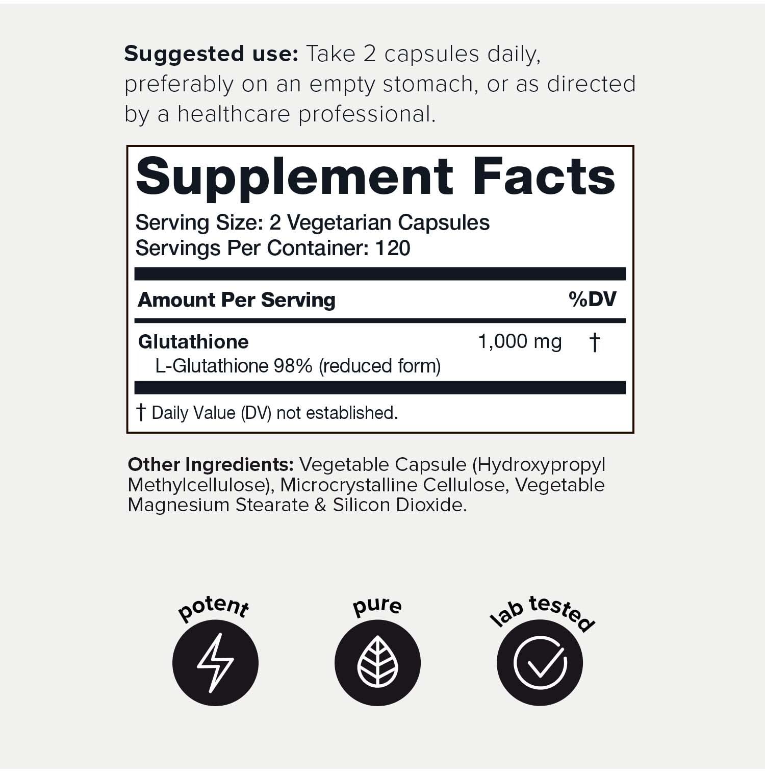 Toniiq Ultra High Strength Glutathione Capsules - 1000mg Concentrated Formula - 98%+ ToniiqUS supplements