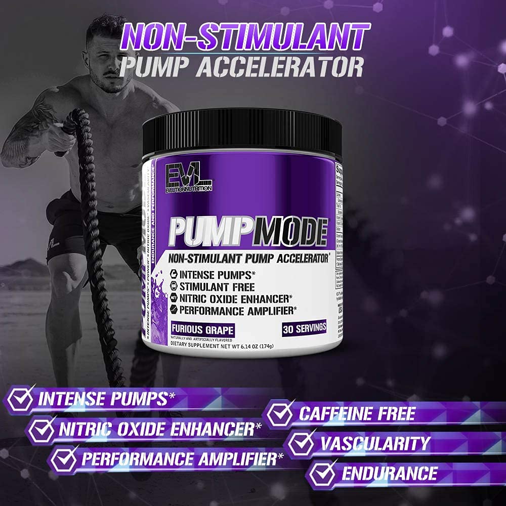 EVL PumpMode Nitric Oxide Supplement - Nitric Oxide Booster Pump Pre Workout Powder EvlutionUS supplements
