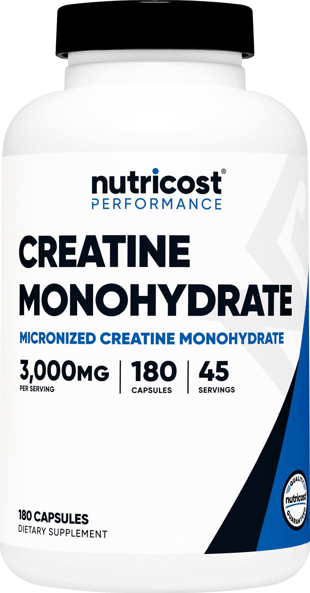 Nutricost Creatine Monohydrate 3,000mg, 180 Capsules (750mg Per Capsule) - Gluten Free, Non-GMO NutricostAu supplements