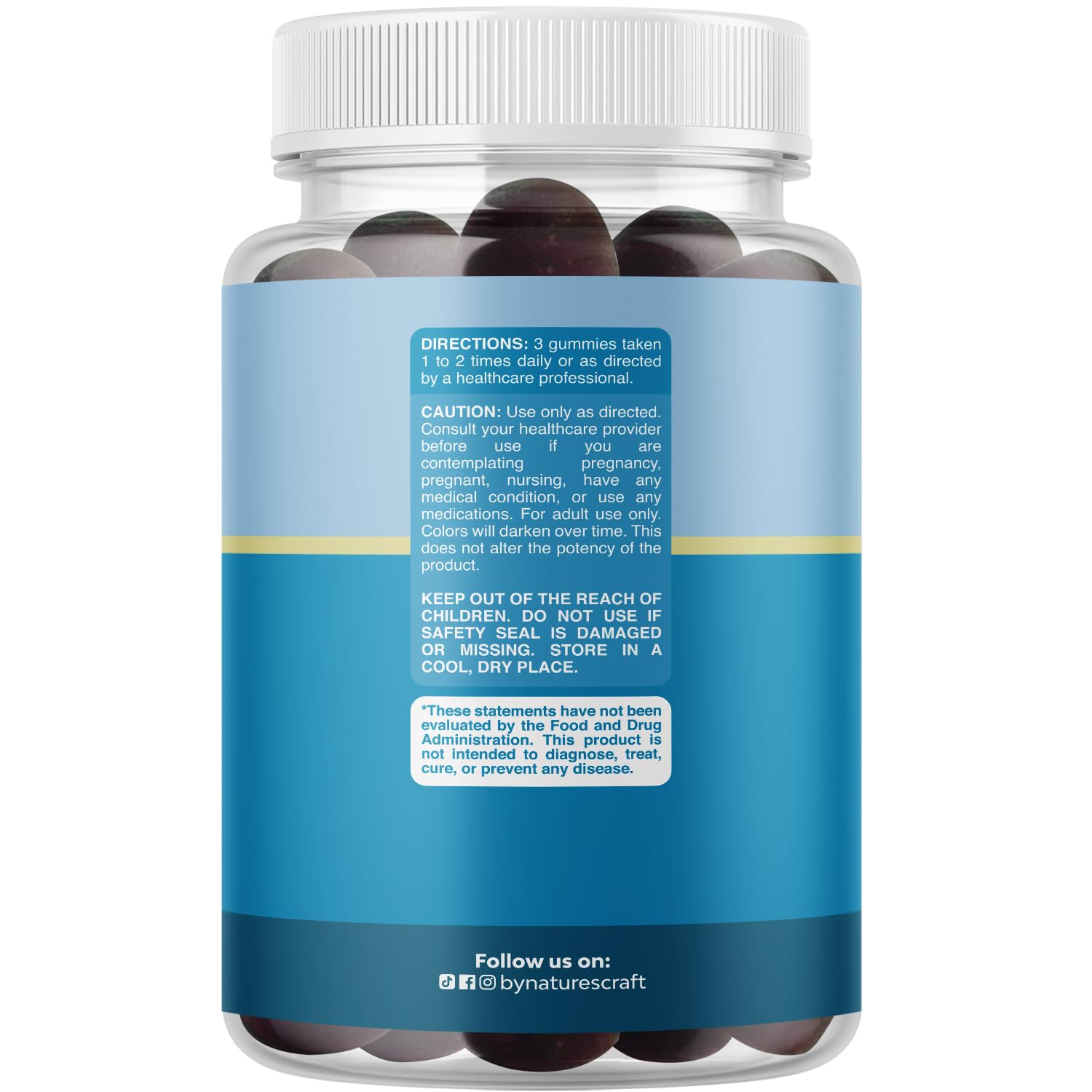Pure Calm and Relaxing Magnesium Supplement - Magnesium for Stress Support & Rest Ease for Adults - High Absorption Mg Citrate Gummies with L Theanine & Ashwagandha for Muscle Cramps - 90 Count Natures CraftAu supplements
