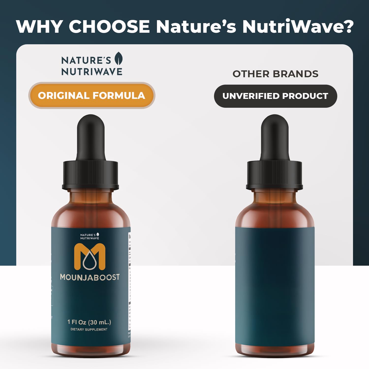 Mounjaboost – Natural Herbal & Plant-Based Supplement with 6 Exotic Nutrients & Botanicals – Made in USA, GMP-Certified, Non-GMO, Easy-to-Take – 30 mL, 3 Month Supply Nature’s NutriWaveAu supplements