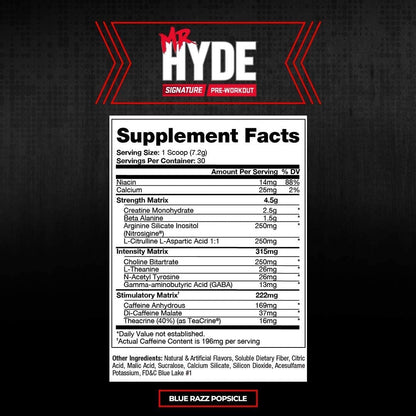 PROSUPPS Mr. Hyde Signature Blue Razz and Hyde Max Pump Blue Razz Bundle PROSUPPSUS supplements