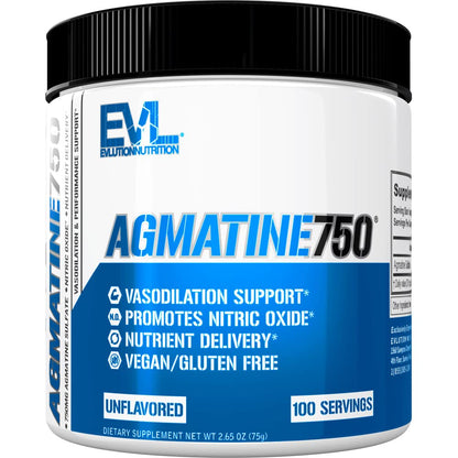 Evlution Agmatine Sulfate Nitric Oxide Powder Nutrition High Strength Agmatine Sulfate EvlutionUS supplements