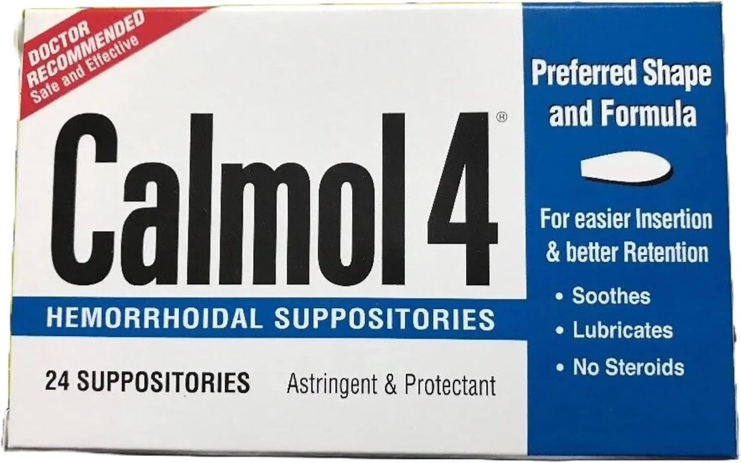 Calmol 4 Hemorrhoidal Suppositories with Soothing Natural Ingredients, 24 Count Calmol 4Au supplements