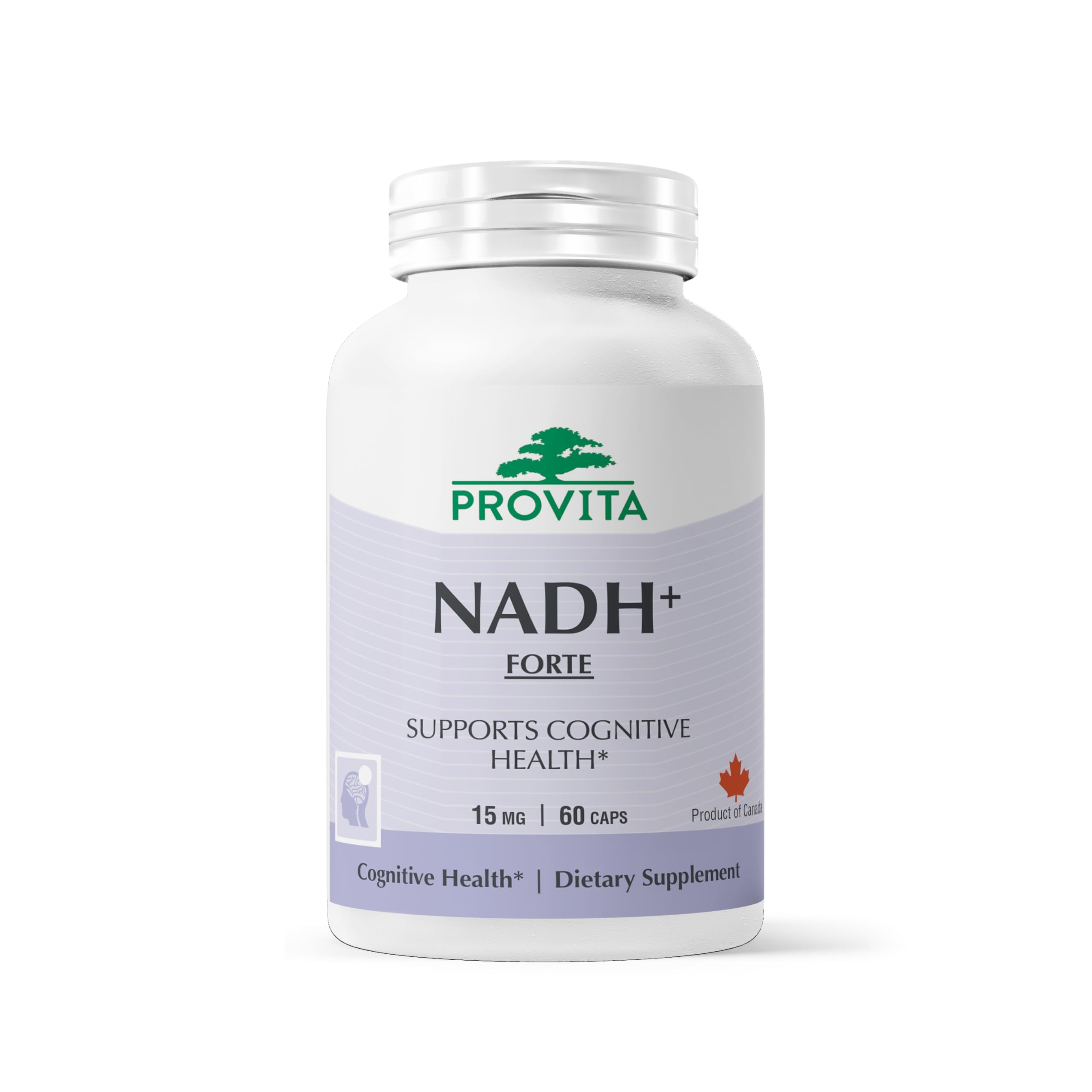 PROVITA NADH+ Forte | Cognitive Support Supplement with NADH, Coenzyme Q10 & Chlorophyll | Energy Support, Focus, Mental Clarity & Brain Health | Vegan Capsules | High Absorption Cellular Formula PROVITAAu supplements