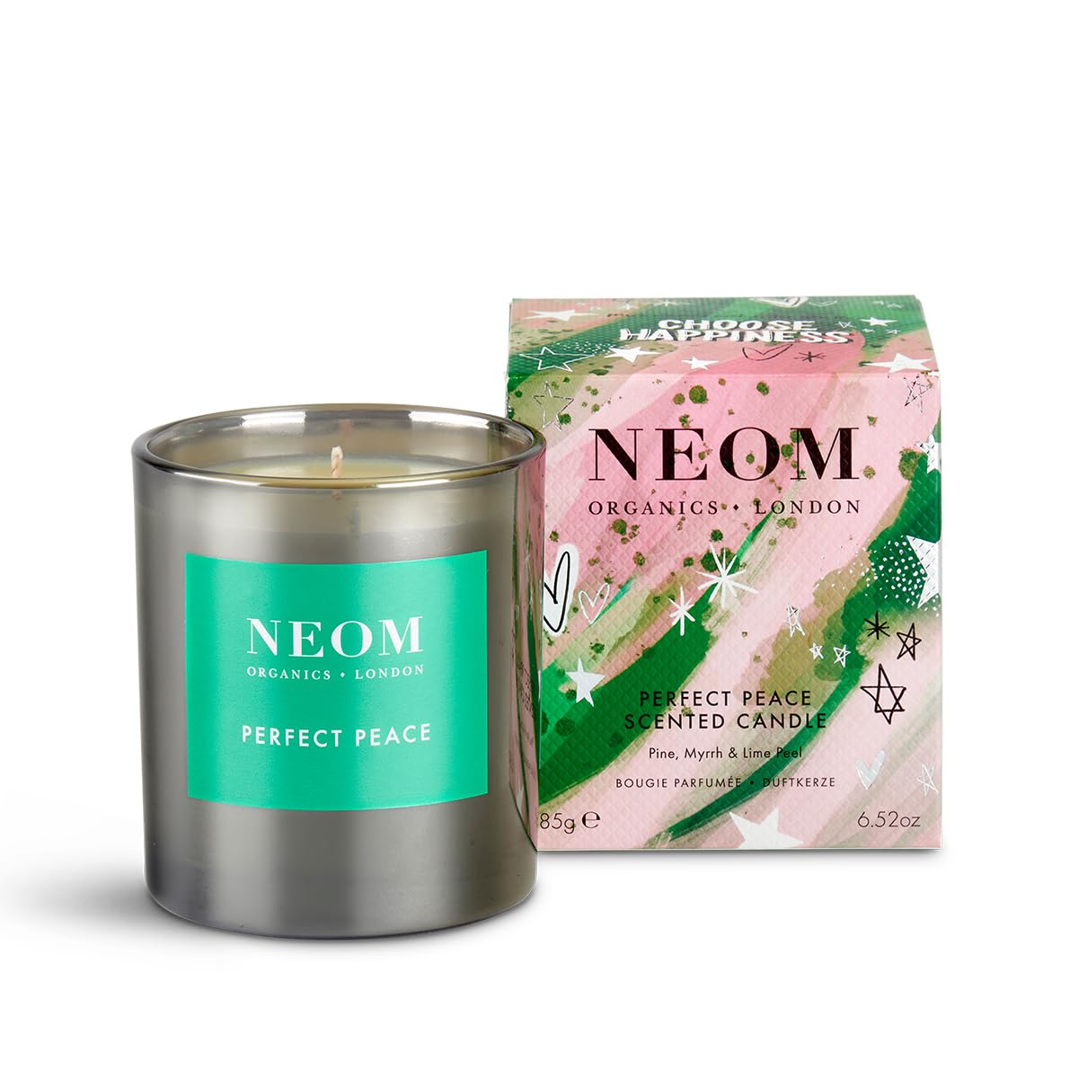 NEOM- Perfect Peace Luxury Scented Candle | Pine, Myrrh & Lime Peel | Christmas Gift… (1 Wick) NeomAu supplements