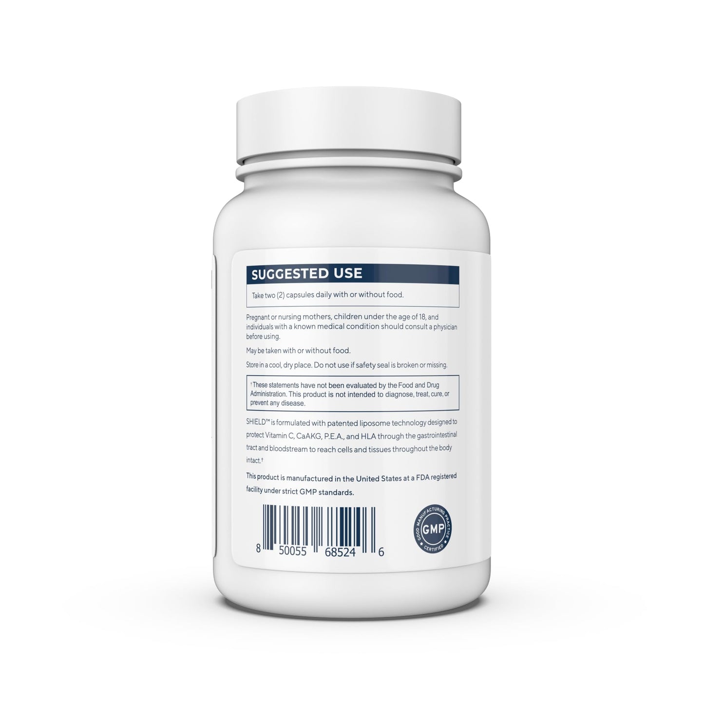 Renue By Science Shield | Liposomal Vitamin C CaAKG P.E.A Hyaluronic Acid Supplement | 120 Capsules with Vitamin C (500mg) CA AKG (150mg) Palmitoylethanolamide (75mg) HLA (75mg) | Made in The USA Renue By ScienceUS supplements