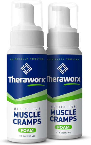 Theraworx Relief for Muscle Cramps Foam Fast-Acting Muscle Spasm, Leg Soreness with Magnesium Sulfate - 7.1 oz - 2 Count TheraworxAu supplements
