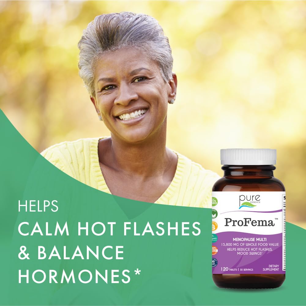 Pure Essence Labs ProFema - Multivitamin for Women - Natural Menopause Relief Supplement - Promotes Hormone Balance, Reduces Hot Flashes, Mood Swings, Night Sweats (60 Capsules) PURE ESSENCE LABSAu supplements