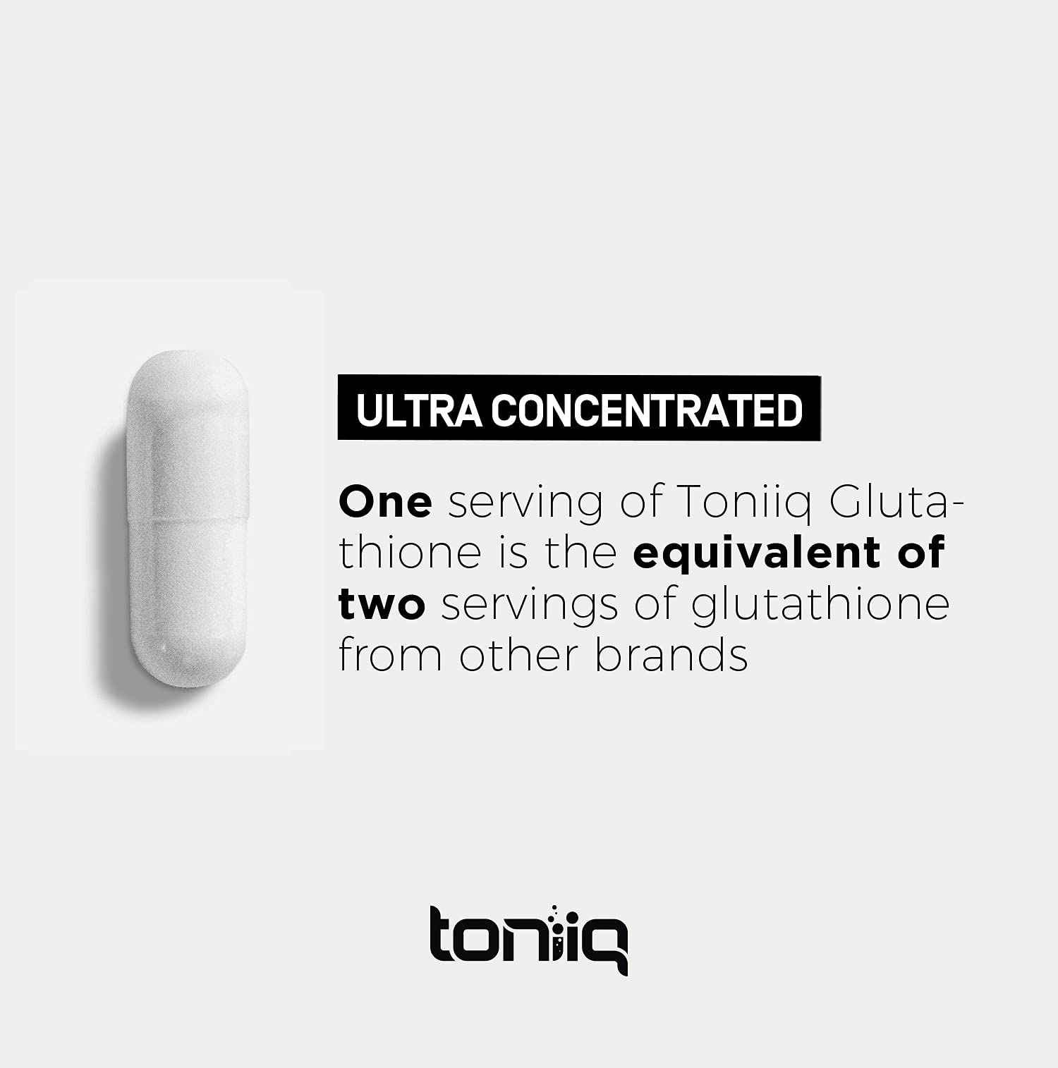 Toniiq Ultra High Strength Glutathione Capsules - 1000mg Concentrated Formula - 98%+ Highly Purified and Bioavailable - Non-GMO Fermentation - 240 Capsules Reduced Glutathione Supplement ToniiqAu supplements