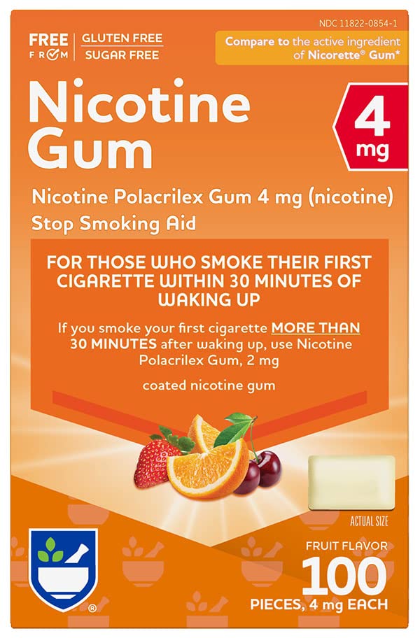 Rite Aid Nicotine Gum, 4 mg - 100 Count | Quit Smoking Aid | Nicotine Rite AidAu supplements